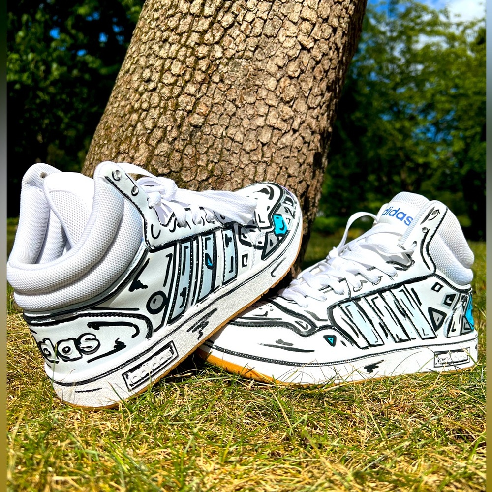 COPY - NEW Adidas custom painted sneakers-size 7.5M/9W